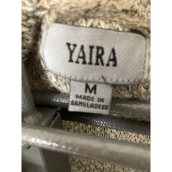 Womens Yaira Vest Cardigan Open Front Shrug Size M Beige Tan Sleeveless - Picture 7 of 7